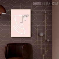 Mortal Face Abstract Geometric Modern Painting Picture Canvas Print for Room Wall Décor
