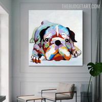 Pug Animal Art Handmade Canvas Artwork for Room Wall Finery