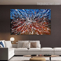 Whirl Lines Abstract Colourful Contemporary Artist Handmade Artwork on Canvas for Room Wall Décor