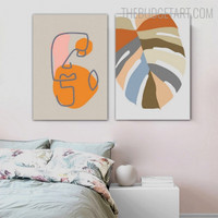 Complexion Abstract Geometric Modern Painting Pic Canvas Print for Room Wall Arrangement