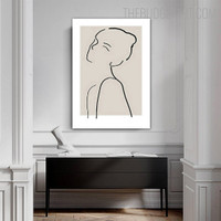 Female Body Abstract Figure Modern Painting Picture Canvas Print for Room Wall Décor