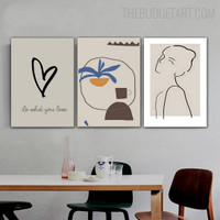 Reins Abstract Figure Nordic Art Picture Canvas Print for Room Wall Getup