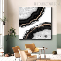 Hail Abstract Marble Modern Painting Image Canvas Print for Room Wall Embellishment
