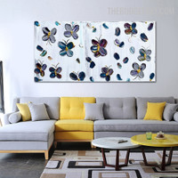 Butterflies Blob Handmade Palette Canvas Abstract Animal Wall Art for Room Molding