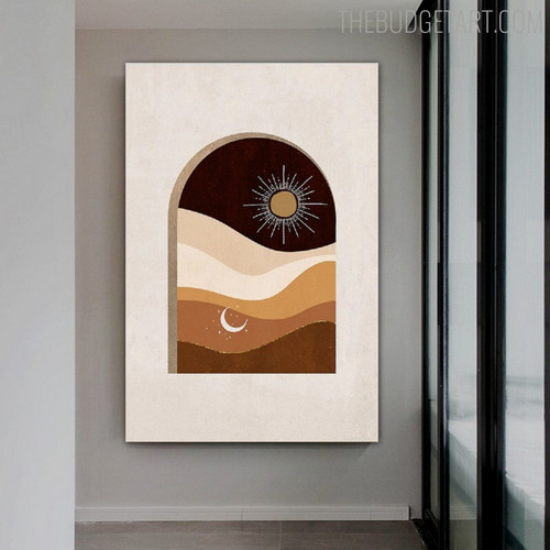 Sol Abstract Naturescape Modern Art Picture Canvas Print for Room Wall Tracery