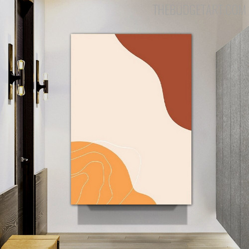 Sinuous Streak Abstract Scandinavian Modern Painting Picture Canvas Print for Room Wall Assortment