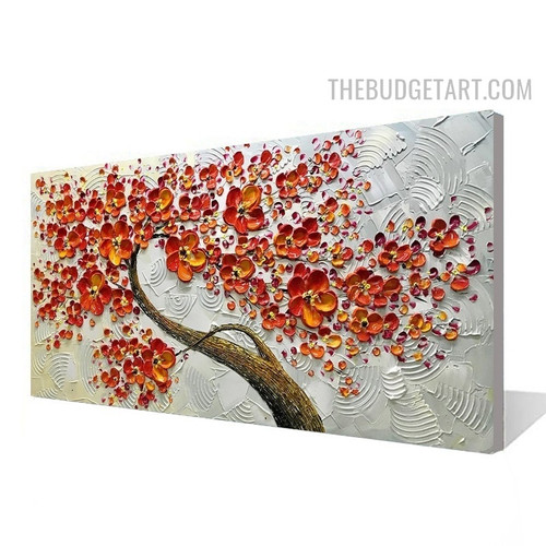 Motley Floweret Abstract Floret Handmade Texture Canvas Painting for Room Wall Embellishment