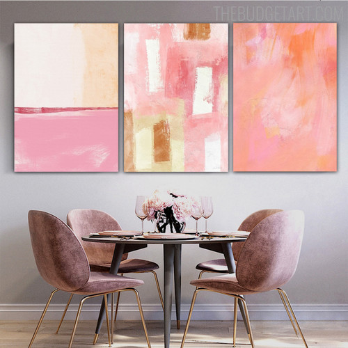 Bold Streaking Slurs Abstract Contemporary Modern Painting Picture Canvas Print for Room Wall Garnish