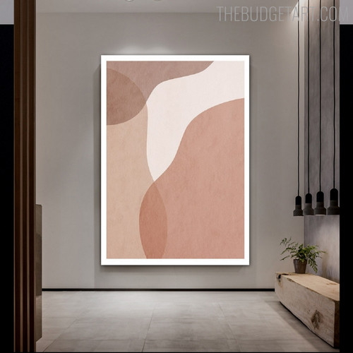 Meandering Tarnish Abstract Geometric Scandinavian Modern Painting Picture Canvas Print for Room Wall Drape