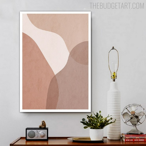 Wandering Smear Abstract Geometric Scandinavian Modern Painting Picture Canvas Print for Room Wall Drape