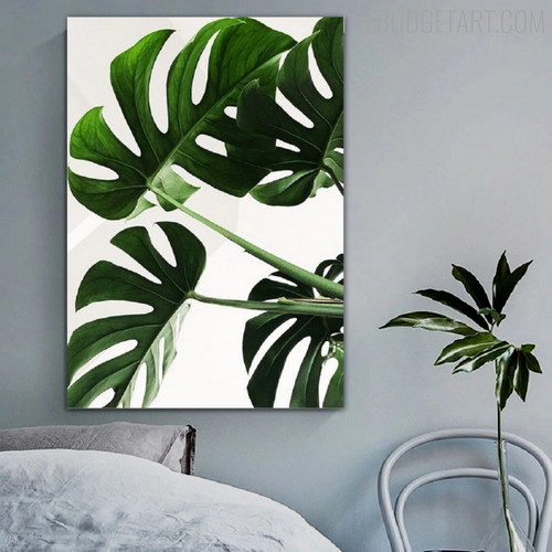 Monstera Leaf Abstract Botanical Modern Painting Picture Canvas Print for Room Wall Décor