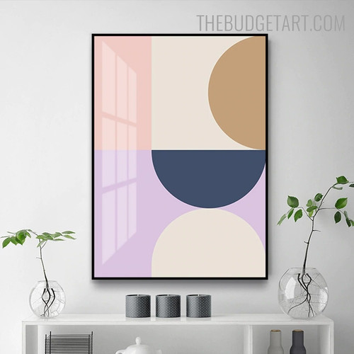 Wiggly Abstract Minimalist Modern Painting Photo Canvas Print for Room Wall Ornament
