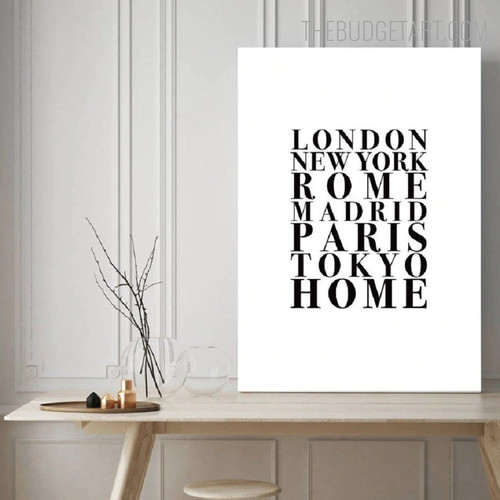 Madrid Quote Modern Painting Picture Canvas Print for Room Wall Equipment