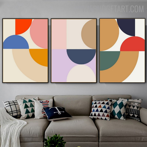 Spheric Abstract Minimalist Modern Painting Picture Canvas Print for Room Wall Decor