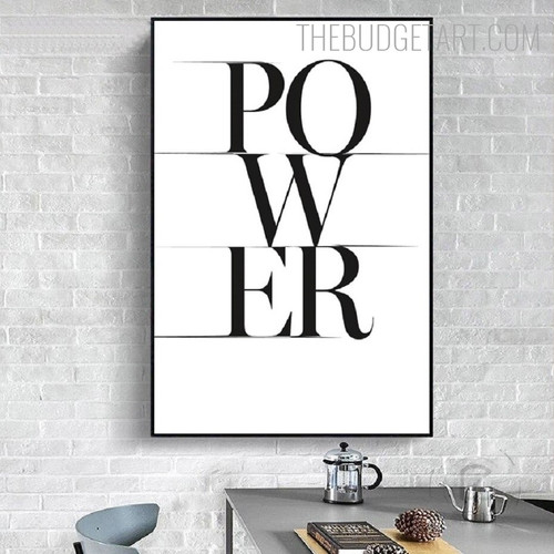 Power Typography Quotes Modern Painting Picture Canvas Print for Room Wall Arrangement
