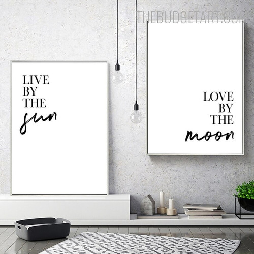 Live Typography Quotes Modern Painting Picture Canvas Print for Room Wall Arrangement