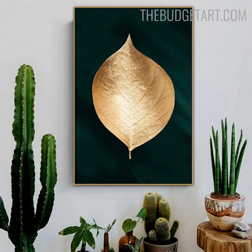 Blond Leaf Abstract Nordic Portrayal Photo Canvas Print for Room Wall Onlay
