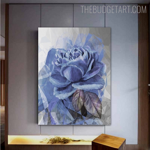 Rose Leaves Abstract Floral Vintage Art Picture Canvas Print for Room Wall Décor