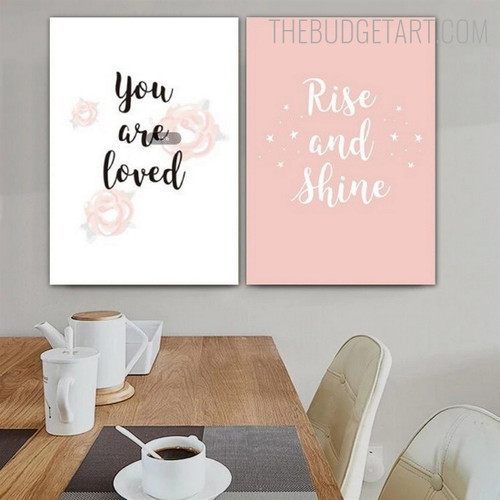Shine Typography Quotes Modern Painting Image Canvas Print for Room Wall Garniture