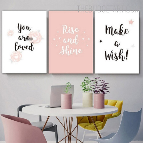 You Loved Typography Quotes Modern Painting Image Canvas Print for Room Wall Outfit