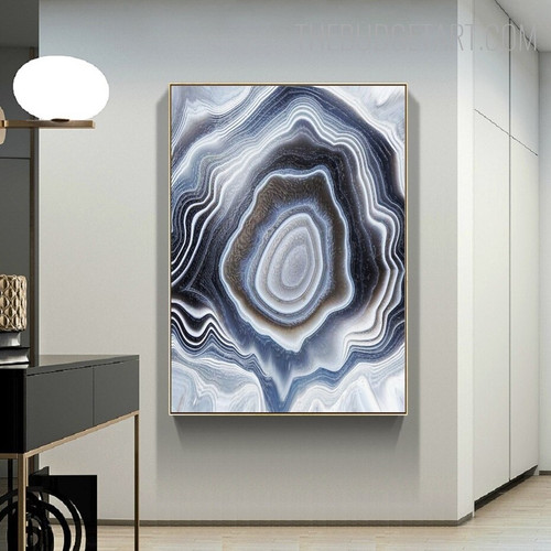 Agate Stone Abstract Marble Modern Painting Picture Canvas Print for Room Wall Trimming
