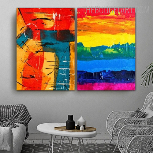 Lake Ink Abstract Modern Painting Picture Canvas Print for Room Wall Getup