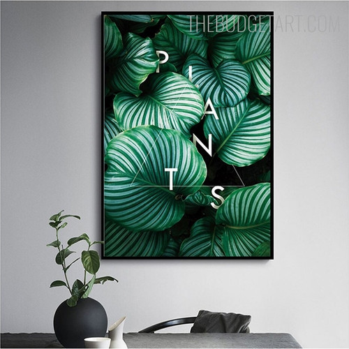 Tortuous Leaves Tropical Nordic Floral Contemporary Painting Picture Canvas Print for Room Wall Garniture