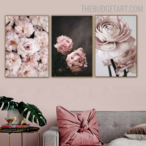 Flowerets Floral Modern Painting Portrait Canvas Print for Room Wall Decoration