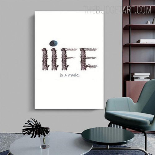 Magic Typography Contemporary Painting Picture Canvas Print for Room Wall Outfit