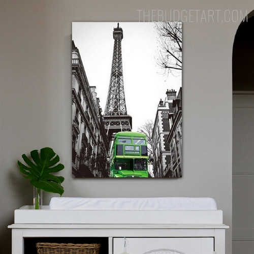 Eiffel Tower VIII Landscape Vintage Painting Picture Canvas Print for Room Wall Outfit