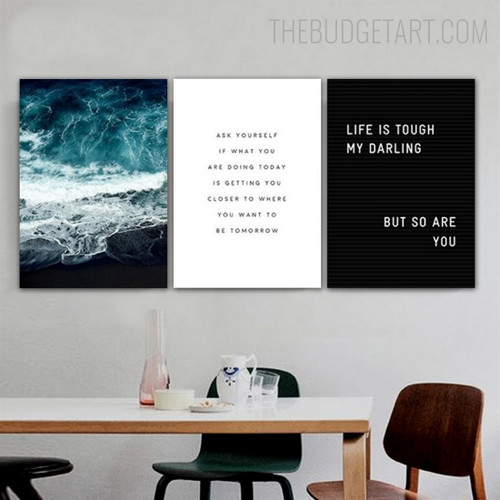 Darling Typography Quotes Contemporary Painting Picture Canvas Print for Room Wall Flourish