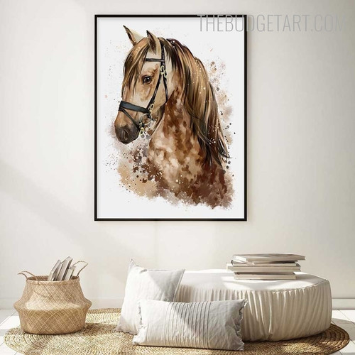 Horse Head Animal Modern Painting Picture Canvas Print for Room Wall Equipment