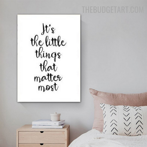 Little Things Typography Quotes Contemporary Painting Picture Canvas Print for Room Wall Garniture