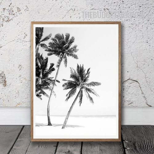 Palm Trees Botanical Vintage Painting Picture Canvas Print for Room Wall Equipment