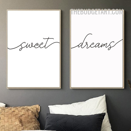 Sweet Typography Modern Painting Image Canvas Print for Room Wall Outfit