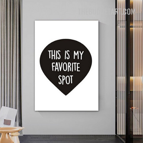 My Favorite Spot Typography Modern Painting Picture Canvas Print for Room Wall Adornment