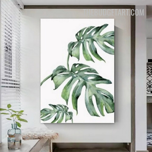 Monstera Leaves Nordic Painting Picture Botanical Art Print Canvas Room Wall Adornment