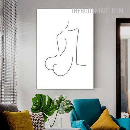 Nude Figure Abstract Modern Painting Picture Canvas Print for Room Wall Embellishment