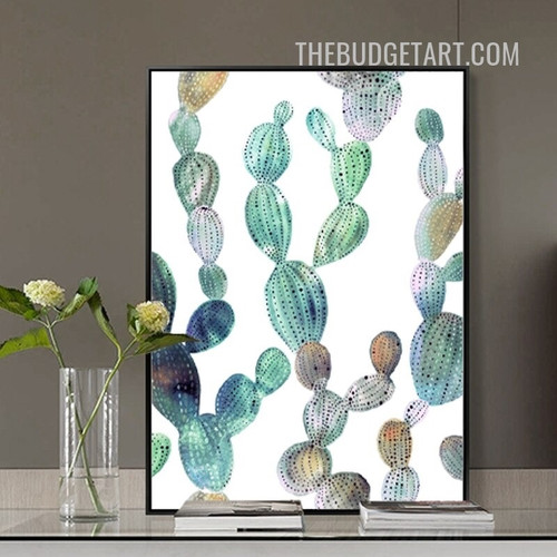 Multicolor Cactus Nordic Modern Painting Picture Canvas Botanical Art Print for Room Wall Décor