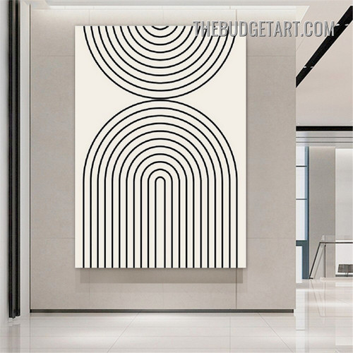 Wiggly Streak Abstract Modern Painting Picture Canvas Wall Art Print for Room Flourish