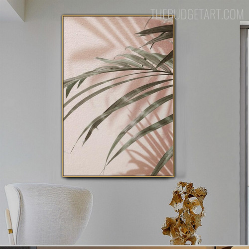 Leaf Shadow Botanical Modern Artwork Image Canvas Print for Room Wall Outfit