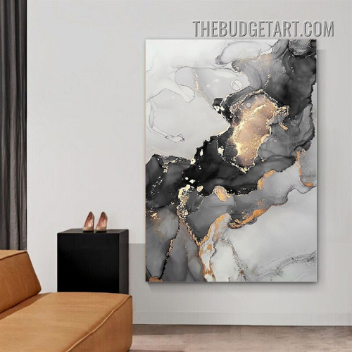 Multicolor Marble Abstract Modern Painting Picture Canvas Wall Art Print for Room Garnish