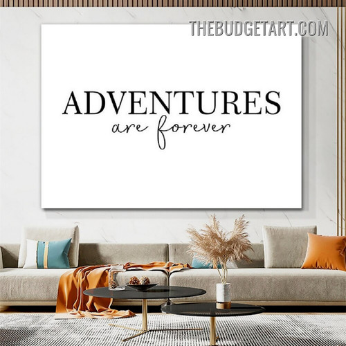 Adventures Typography Modern Painting Picture Canvas Art Print for Room Wall Embellishment
