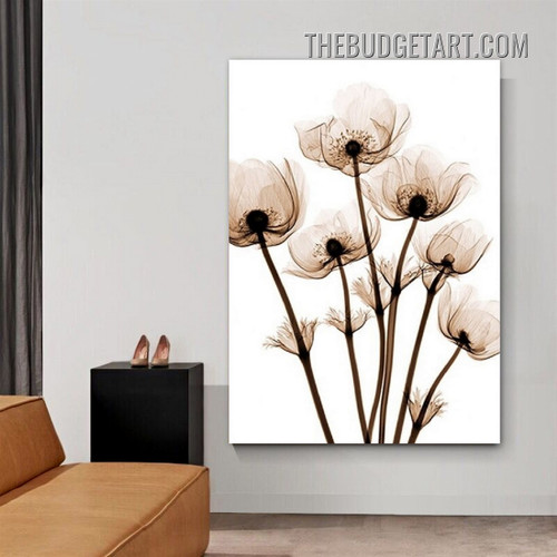 Tulip Flowers Nordic Abstract Floral Scandinavian Modern Painting Picture Canvas Wall Art Print for Room Outfit