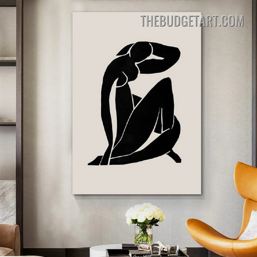 Human Nude Figure Abstract Modern Painting Picture Canvas Art Print for Room Wall Drape