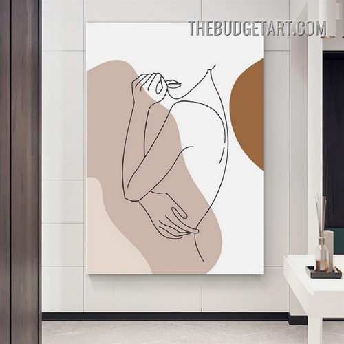 Line Figure Abstract Scandinavian Painting Picture Canvas Wall Art Print for Room Assortment
