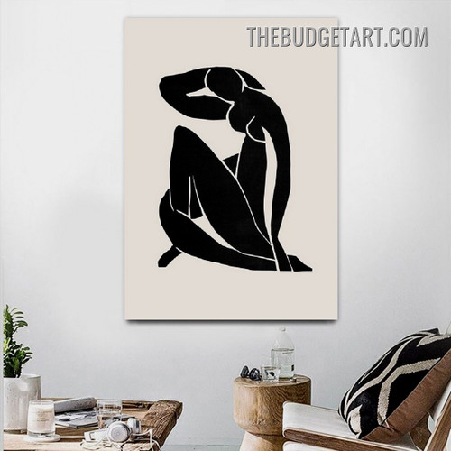 Human Nude Figure Abstract Modern Painting Picture Canvas Wall Art Print for Room