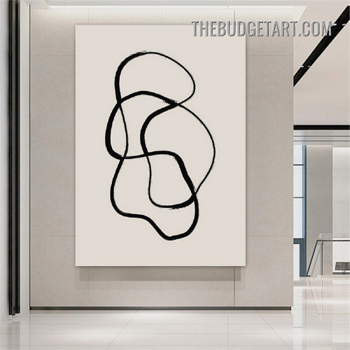 Winding Lineament Modern Painting Picture Abstract Canvas Art Print for Room Wall Decoration