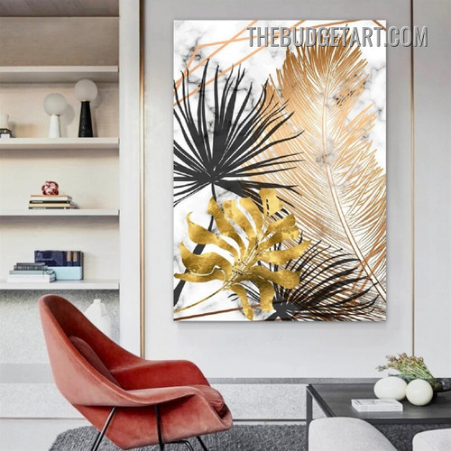 Splotch Foliage Nordic Abstract Botanical Modern Painting Picture Canvas Art Print for Room Wall Décor