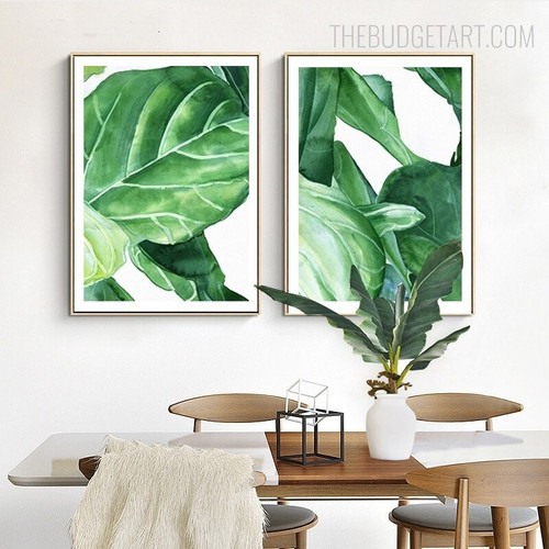 Rooter Foliage Botanical Scandinavian Watercolor Artwork Picture Canvas Print for Room Wall Decor